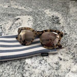 J. Crew Tortoise Shell Sunglasses Mirrored Lens